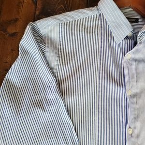 Report Collection Striped Men's Shirt, Size Large